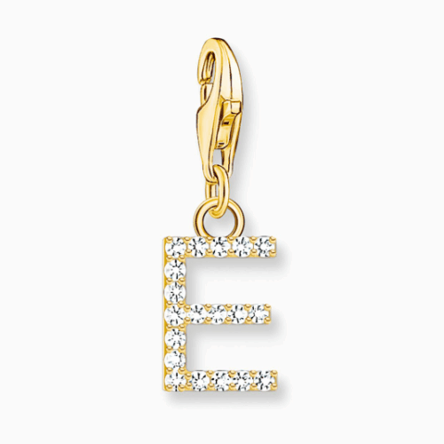 THOMAS SABO charm medál letter E gold medál 1968-414-14