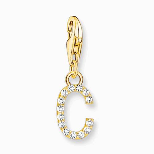 THOMAS SABO charm medál letter C gold medál 1966-414-14