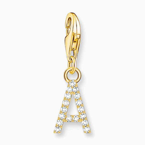 THOMAS SABO charm medál letter A gold medál 1964-414-14