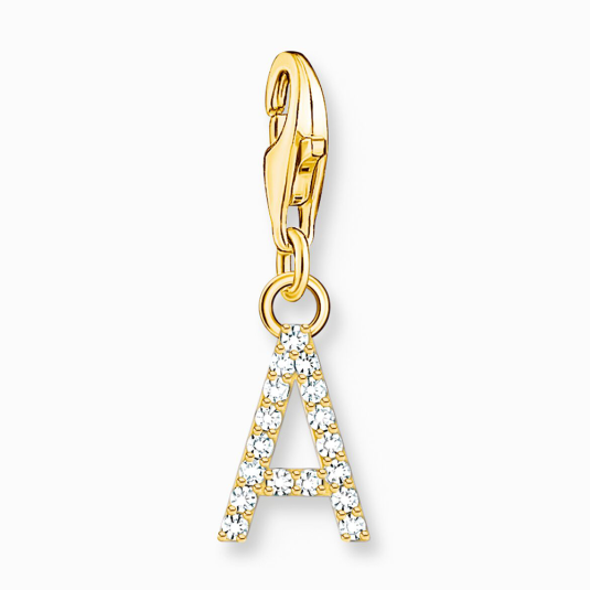 THOMAS SABO charm medál letter A gold medál 1964-414-14
