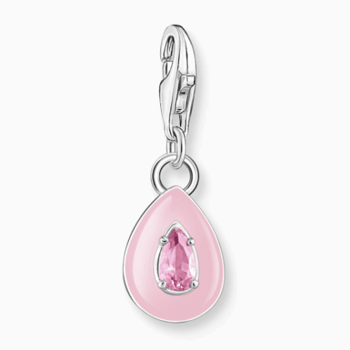 THOMAS SABO charm medál Pink drop silver medál 2028-041-9