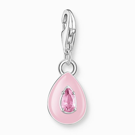 THOMAS SABO charm medál Pink drop silver medál 2028-041-9