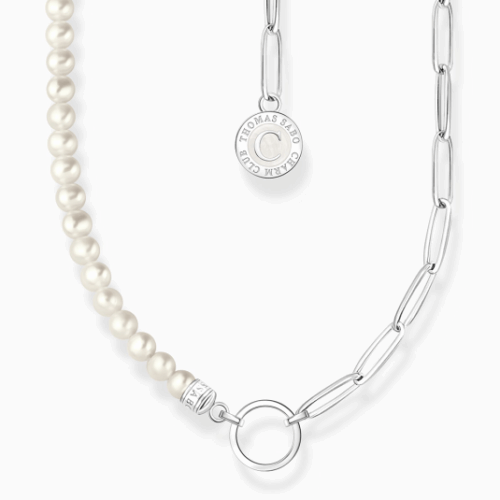 THOMAS SABO charm nyaklánc White pearls and chain links nyaklánc KE2189-158-14