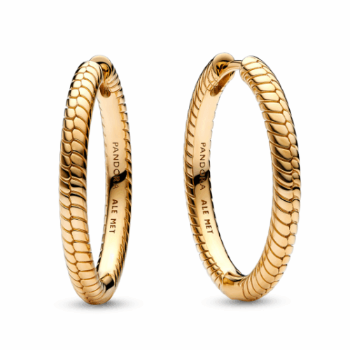 PANDORA aranyozott Moments Charm karika-fülbevaló fülbevaló 269532C00