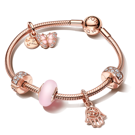 PANDORA aranyozott karkötő Hamsa karkötő 580728+2x781817CZ+789144C00+789421C00+782555C01
