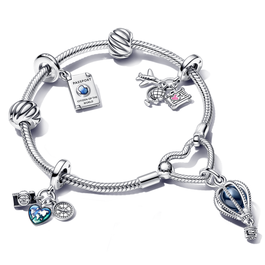 PANDORA karkötő Travelling karkötő 599539C00+798064NMB+792703C01+792680C01+799435C01+2x791752