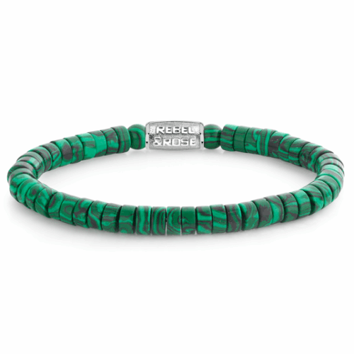 REBEL & ROSE karkötő Slice Malachite Green karkötő RR-60093-S
