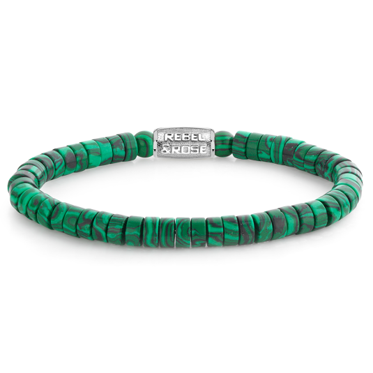 REBEL & ROSE karkötő Slice Malachite Green karkötő RR-60093-S