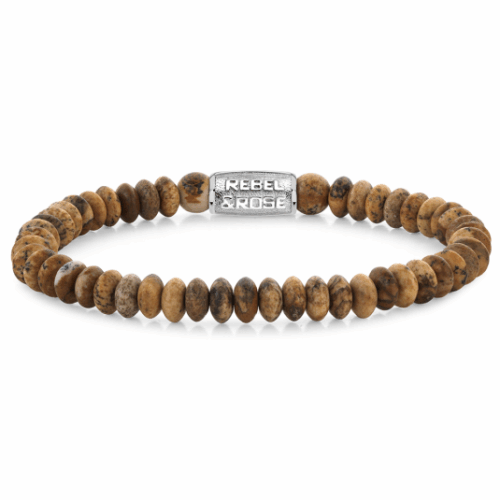 REBEL & ROSE karkötő Woodstock Round Slices karkötő RR-60112-S