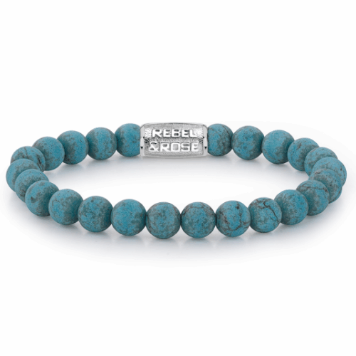 REBEL & ROSE karkötő Matt Turquoise Delight karkötő RR-80043-S