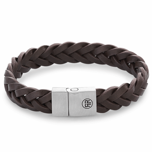 REBEL & ROSE karkötő Metal Braided Brown Matt karkötő RR-M0028-S