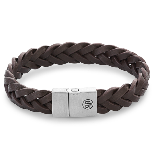 REBEL & ROSE karkötő Metal Braided Brown Matt karkötő RR-M0028-S