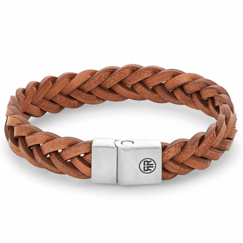 REBEL & ROSE karkötő Metal Braided Cognac Matt karkötő RR-M0030-S