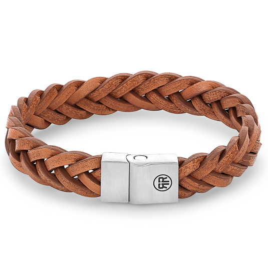 REBEL & ROSE karkötő Metal Braided Cognac Matt karkötő RR-M0030-S