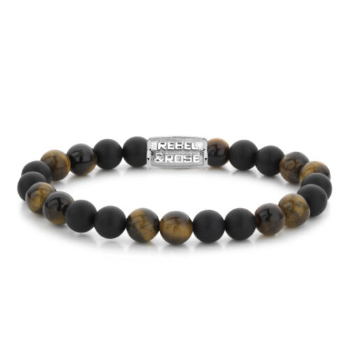 REBEL & ROSE karkötő Matt Tiger Lily Twist karkötő RR-80067-S