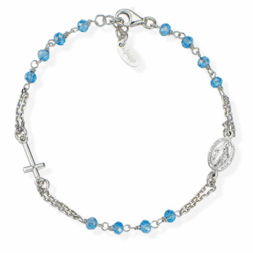 AMEN ezüst karkötő Rosaries Crystal karkötő BROBC3