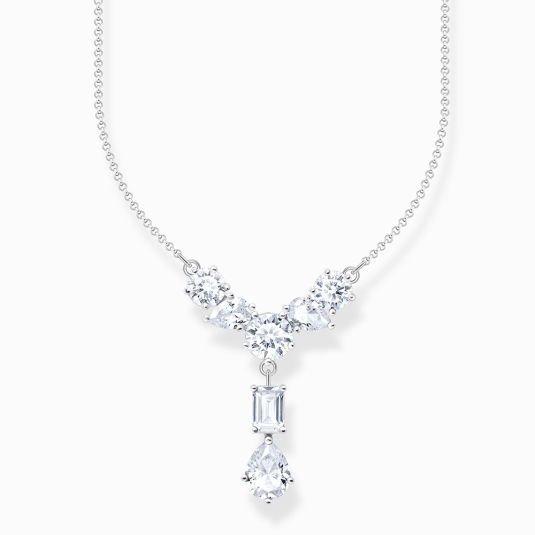 THOMAS SABO nyaklánc Y-shape with white zirconia nyaklánc KE2195-051-14-L45V