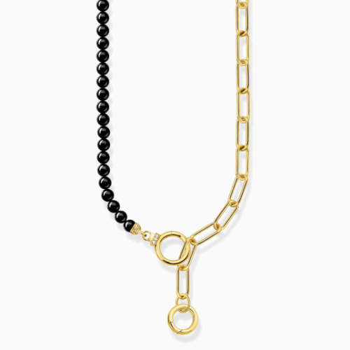 THOMAS SABO nyaklánc Onyx beads and white zirconia nyaklánc KE2193-177-11-L47V
