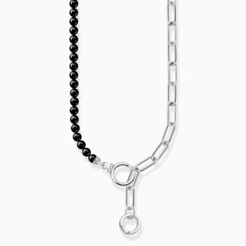 THOMAS SABO nyaklánc Onyx beads and white zirconia nyaklánc KE2193-027-11-L47V
