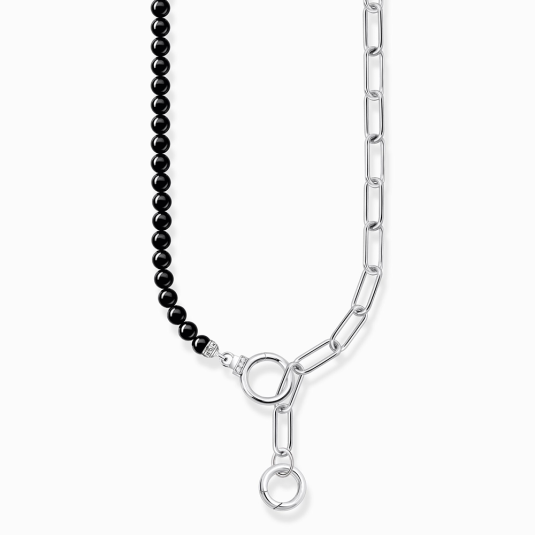 THOMAS SABO nyaklánc Onyx beads and white zirconia nyaklánc KE2193-027-11-L47V