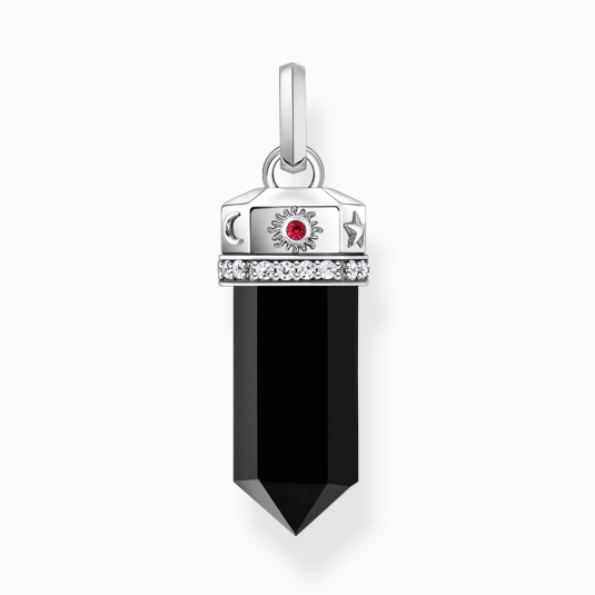 THOMAS SABO medál Onyx in hexagon-shape and stones medál PE955-641-11