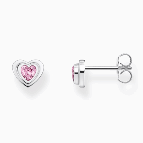THOMAS SABO fülbevaló Heart-shape with pink zirconia fülbevaló H2271-643-9