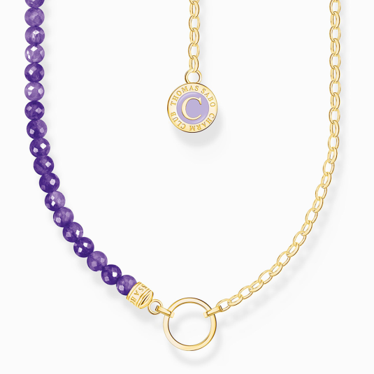 THOMAS SABO charm nyaklánc Amethyst beads gold nyaklánc KE2190-427-13