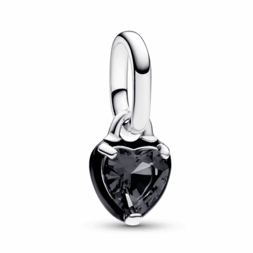 PANDORA ME fekete csakra Szív mini függő charm medál 793042C01