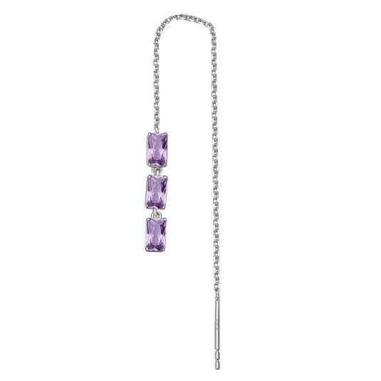 BROSWAY fél pár fülbevaló Fancy Magic purple fülbevaló BWFMP23