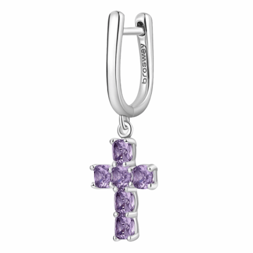 BROSWAY fél pár fülbevaló Fancy Magic purple fülbevaló BWFMP20