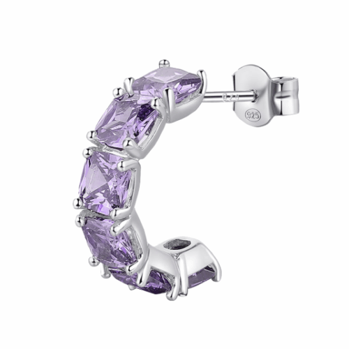 BROSWAY fél pár fülbevaló Fancy Magic purple fülbevaló BWFMP13