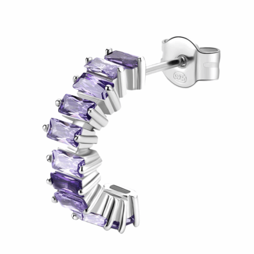 BROSWAY fél pár fülbevaló Fancy Magic purple fülbevaló BWFMP12