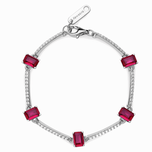 BROSWAY ezüst karkötő Fancy Passion ruby karkötő BWFPR04