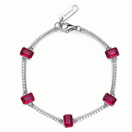 BROSWAY ezüst karkötő Fancy Passion ruby karkötő BWFPR04