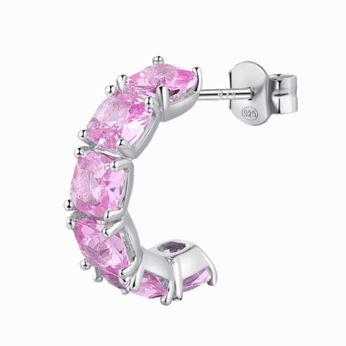 BROSWAY fél pár fülbevaló Fancy Vibrant pink fülbevaló BWFVP10