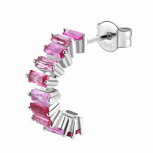 BROSWAY fél pár fülbevaló Fancy Vibrant pink fülbevaló BWFVP09