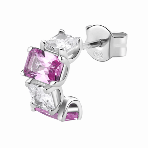 BROSWAY fél pár fülbevaló Fancy Vibrant pink fülbevaló BWFVP08