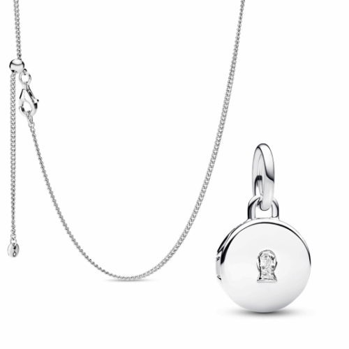 PANDORA szett lánc és medál Love locket szett 398283-60+793066C01