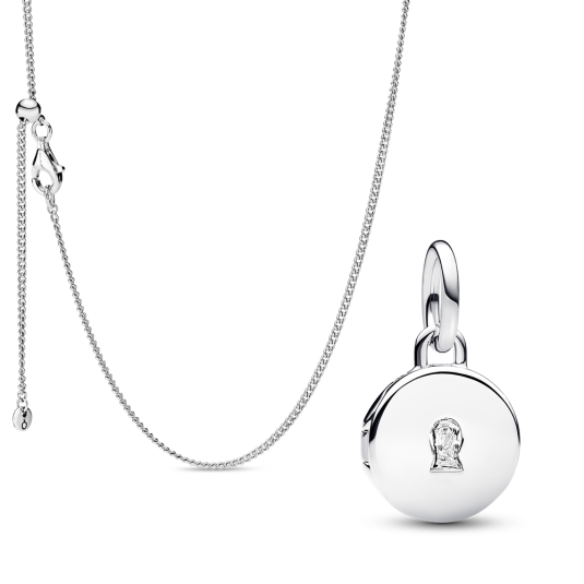 PANDORA szett lánc és medál Love locket szett 398283-60+793066C01