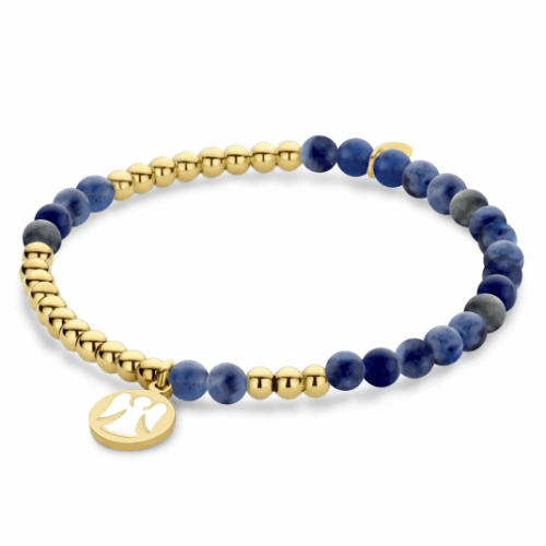 CO88 acél karkötő  lapis lazuli karkötő C88CB-91271