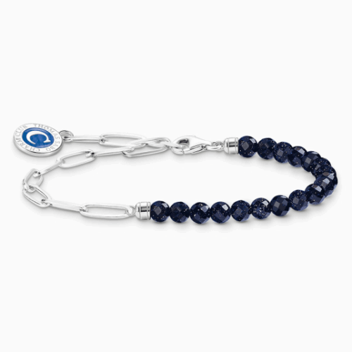 THOMAS SABO karkötő Dark blue imitation sandstone karkötő A2129-007-32