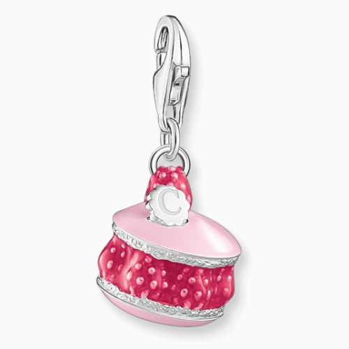 THOMAS SABO charm medál Pink raspberry macaron medál 2080-007-9