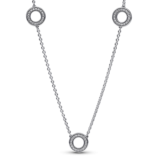 PANDORA Pavé körök nyaklánc nyaklánc 393162C01-50