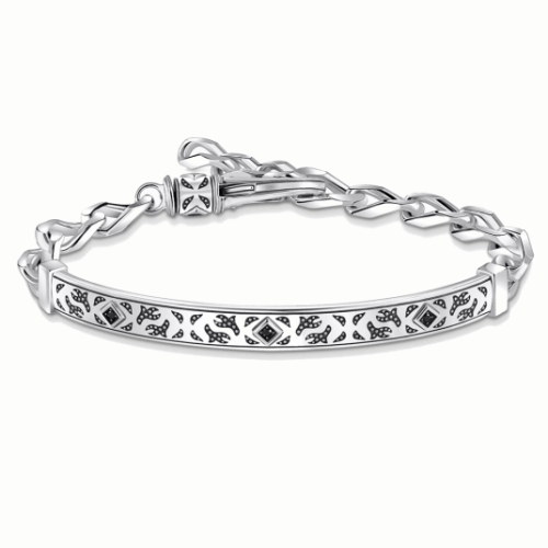 THOMAS SABO karkötő Blackened bracelet with pattern karkötő A2146-643-21