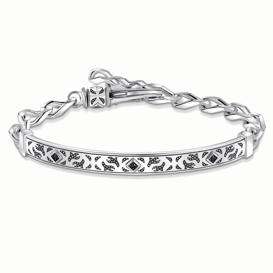 THOMAS SABO karkötő Blackened bracelet with pattern karkötő A2146-643-21