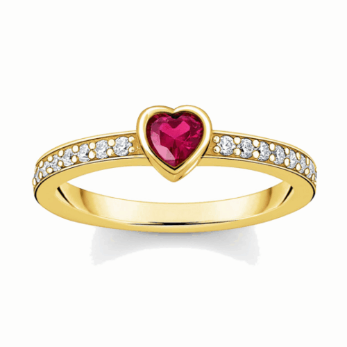 THOMAS SABO gyűrű Red heart gyűrű TR2448-995-10
