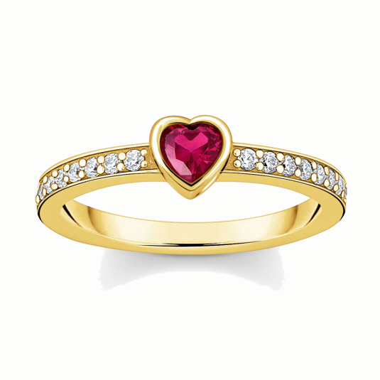 THOMAS SABO gyűrű Red heart gyűrű TR2448-995-10