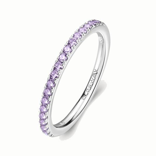 BROSWAY ezüst gyűrű Magic Purple gyűrű BWFMP70