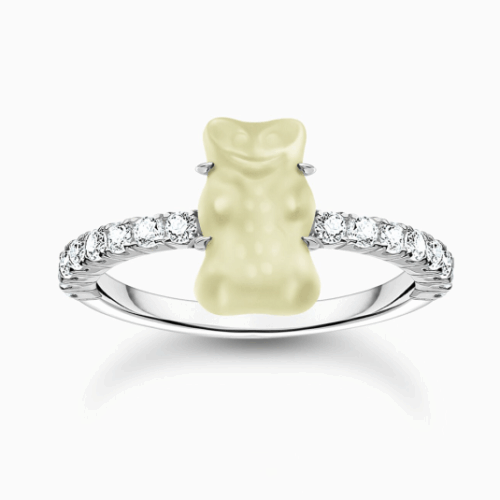 THOMAS SABO x HARIBO Goldbear White Mini gyűrű gyűrű TR2459-052-14