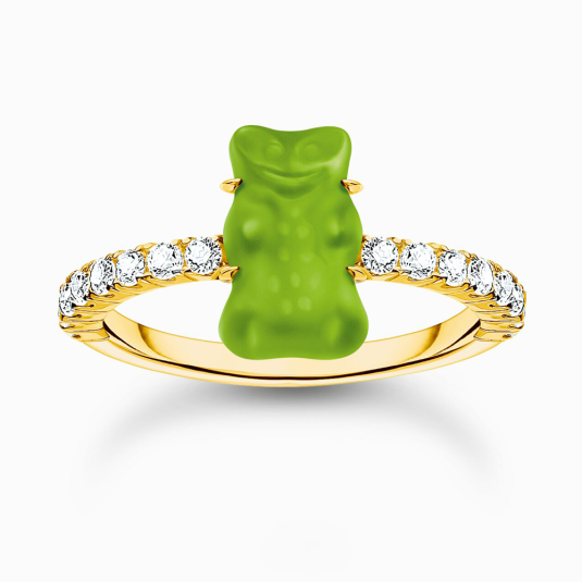 THOMAS SABO x HARIBO Goldbear Green Mini gyűrű gyűrű TR2459-414-6